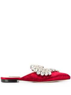 Paula Cademartori декорированные мюли с заостренным носком