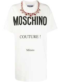 Moschino printed logo T-shirt dress