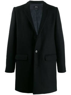 A.P.C. single-breasted wool coat
