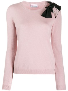 Red Valentino bow detailed knitted top