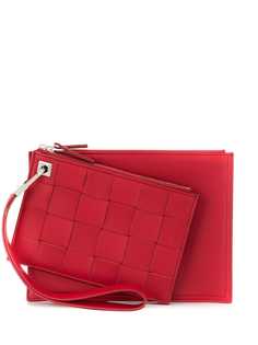 Bottega Veneta double zip pouch