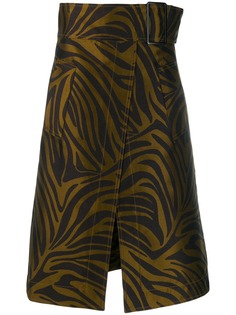 3.1 Phillip Lim tiger print A-line skirt