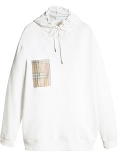 Burberry худи с карманом в клетку