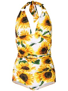 Dolce & Gabbana deep V-neck one piece