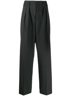 Maison Kitsuné high waisted pleated trousers