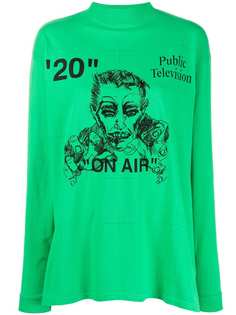 Off-White Public Television print long-sleeve T-shirt