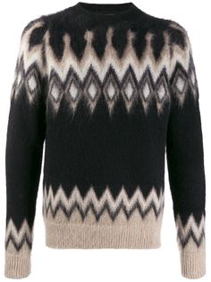 Laneus intarsia knit jumper