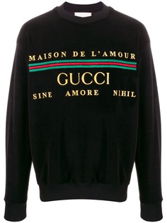 Gucci Maison De LAmour velvet sweatshirt