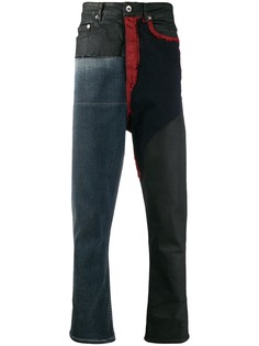Rick Owens DRKSHDW patchwork slim fit jeans