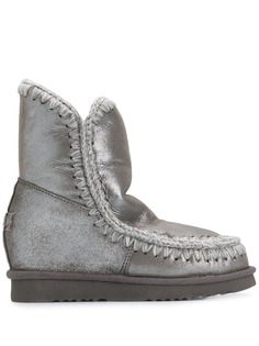 Mou Eskimo wedge knitted boots