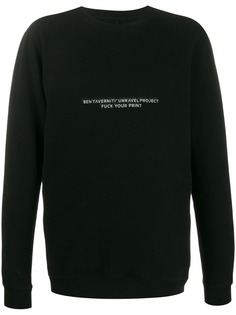 Unravel Project slogan print longline sweatshirt