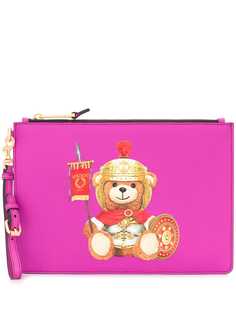 Moschino Teddy Bear logo clutch bag