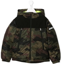 Moncler Kids camouflage print padded jacket