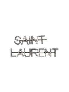 Saint Laurent embellished logo hair clips