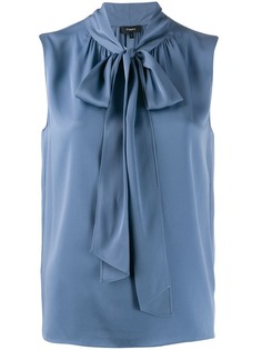 Theory pussy bow tank top