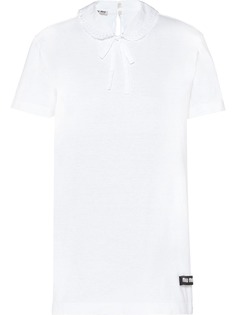 Miu Miu Jersey collar T-shirt