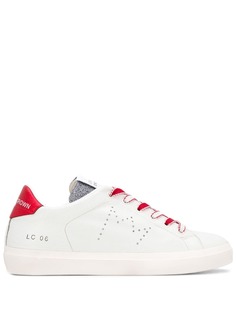 Leather Crown colour-block sneakers