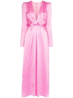 Alessandra Rich polka dot silk dress