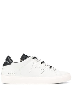 Leather Crown contrast low-top sneakers