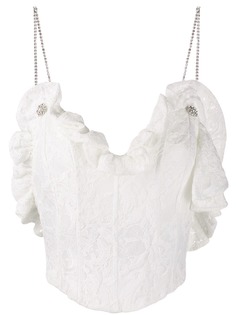 Magda Butrym embellished strap lace camisole