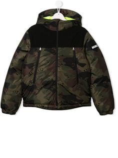 Moncler Kids TEEN padded camouflage jacket