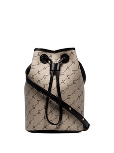 Stella McCartney сумка-ведро размера мини с узором Monogram