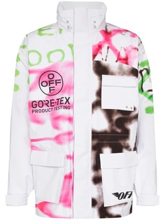 Off-White спортивная куртка Goretex с принтом граффити
