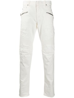 Balmain байкерские джинсы кроя слим