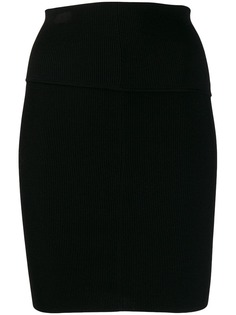 Helmut Lang короткая юбка в рубчик