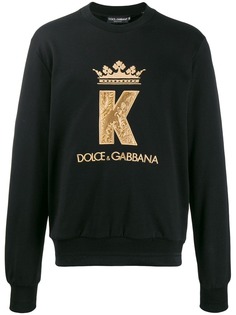Dolce & Gabbana толстовка с нашивкой King