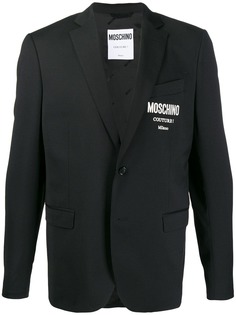 Moschino блейзер с логотипом