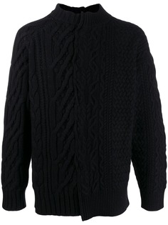 Sacai свитер в технике пэчворк