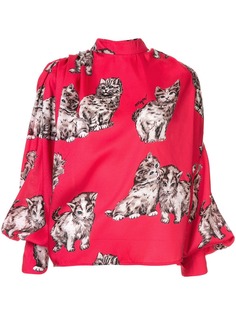 MSGM блузка с принтом