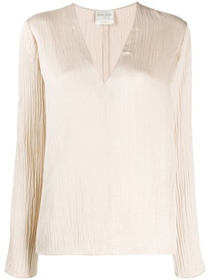 Forte Forte блузка с V-образным вырезом и складками