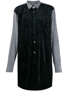 Comme Des Garçons Homme Plus длинная рубашка с контрастной отделкой
