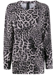 Norma Kamali блузка с леопардовым принтом