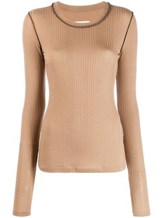 Mm6 Maison Margiela ribbed knit sweatshirt