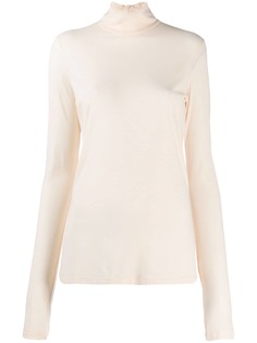 Jil Sander топ с высоким воротником и длинными рукавами
