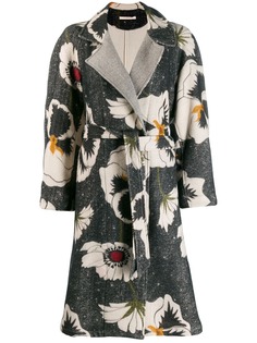 Ermanno Gallamini пальто с цветочным принтом