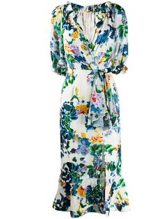 Saloni printed Olivia midi dress