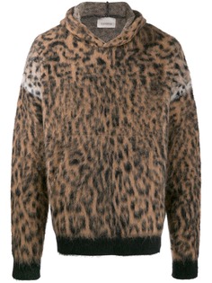 Laneus leopard print hoodie