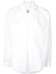 A Shirt Thing рубашка с оборками и разрезом