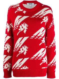 MSGM intarsia knit jumper
