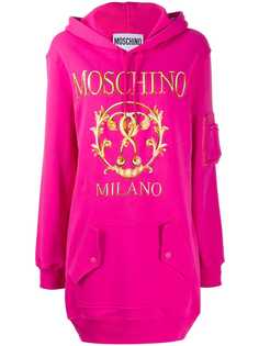 Moschino logo printed hoodie dress