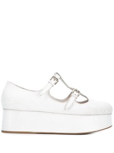 Miu Miu platform buckled ballerinas
