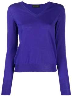 Roberto Collina long sleeved V-neck jumper