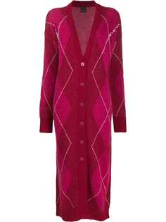 Pinko Argyle pattern cardi-coat