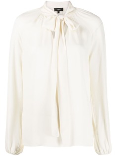 Theory pussy bow blouse