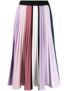 Ssheena pastel pleated midi skirt