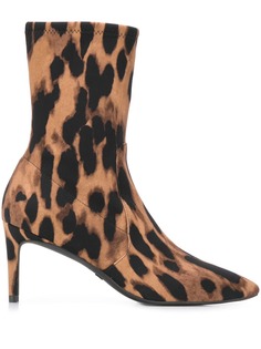 Stuart Weitzman leopard print ankle boots